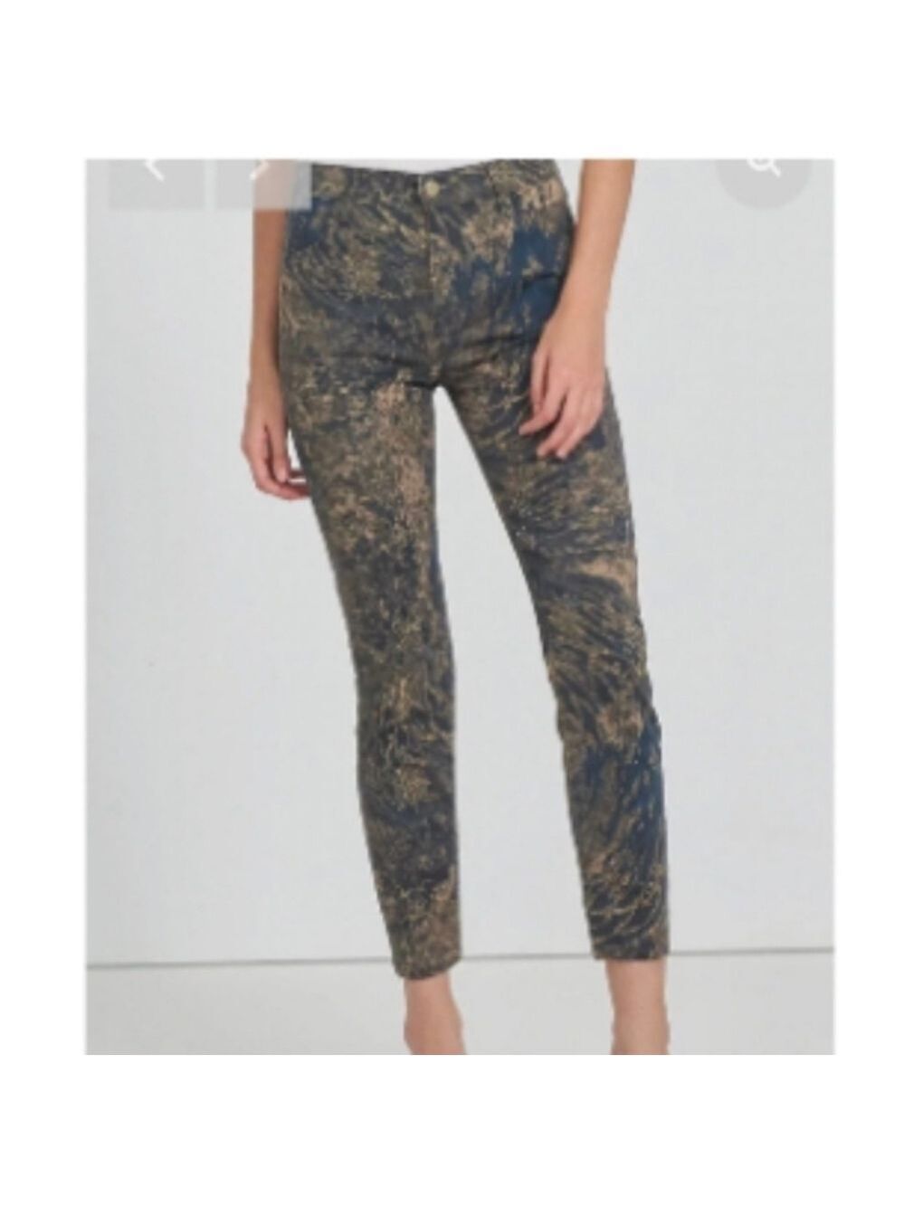 J Brand Alana High Rise Crop Skinny in Gold Wave